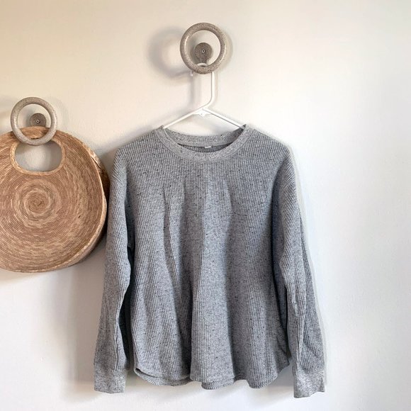 Uniqlo Tops - Waffle Knit Long Sleeve UNIQLO Crew Neck